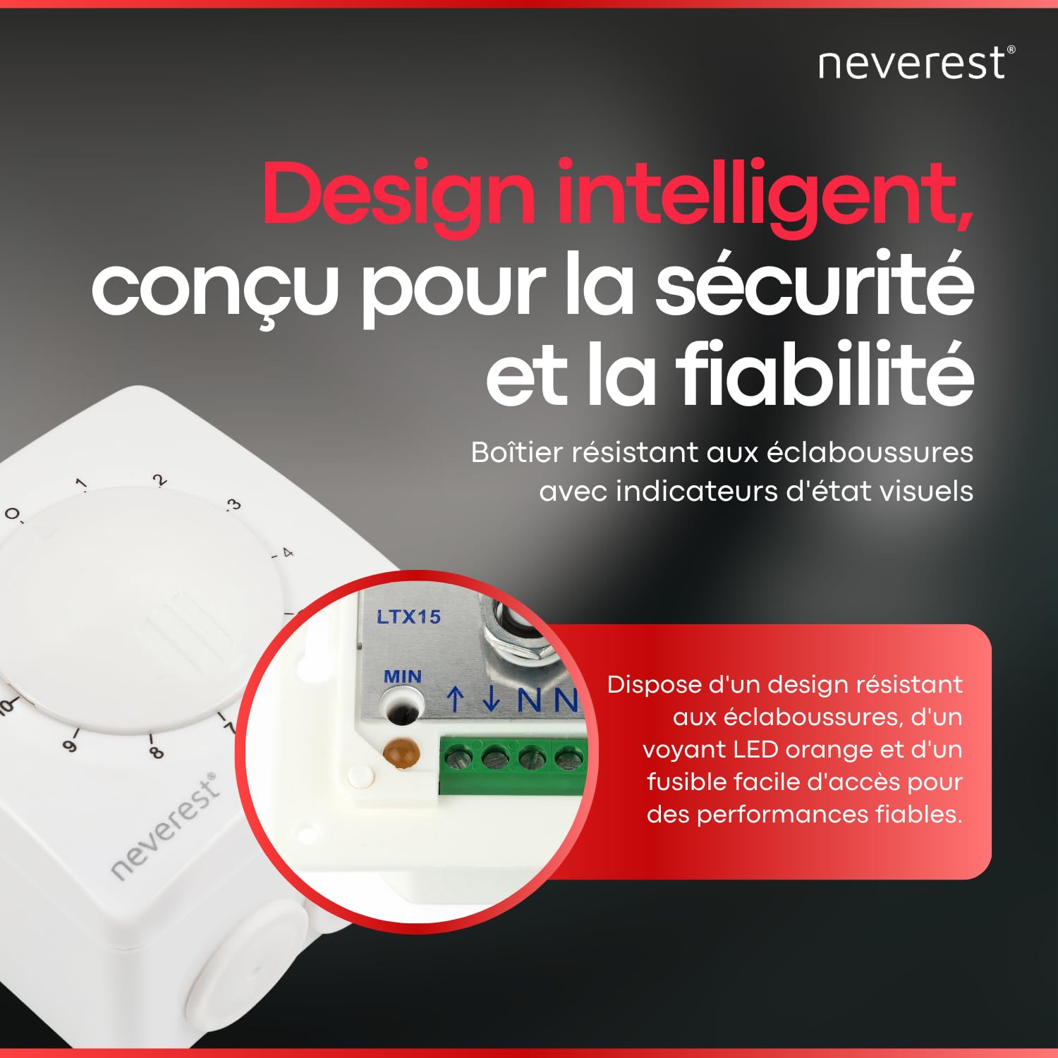 neverest® Dimmer 1.5 A - Régulateur de vitesse pour ventilateurs, pompes