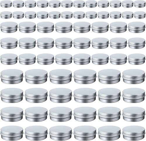 Chumia 72 latas redondas de metal, latas de aluminio portátiles, latas de velas pequeñas, latas de salvamento, recipientes de lata vacíos con tapas