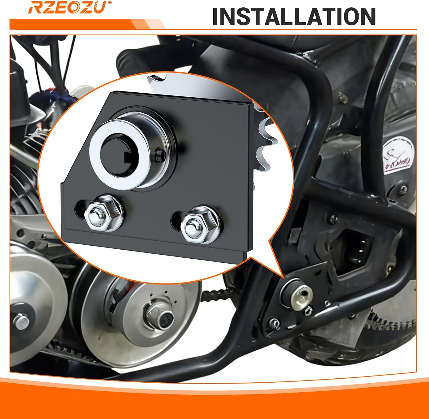 Heavy Duty Weld on Adjustable Mini Bike Jackshaft Mounting Plate Bracket Kit Replacement for Most Go Kart Powersports Accessories Parts with Bearings
