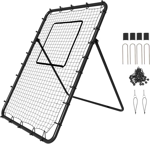 Miniatura 9 de VEVOR Baseball and Softball Rebounder Net, PitchBack Baseball Pitching Nest, 3-Way Baseball, Softball Pitchback Net, Fielding Trainer, Bounce Back