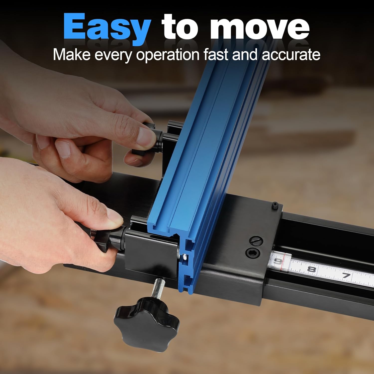 KMS7200 Precision Bandsaw Fence - Table Saw Fence System Compatible with Most 14-inch Band Saws.Workbench Rail.