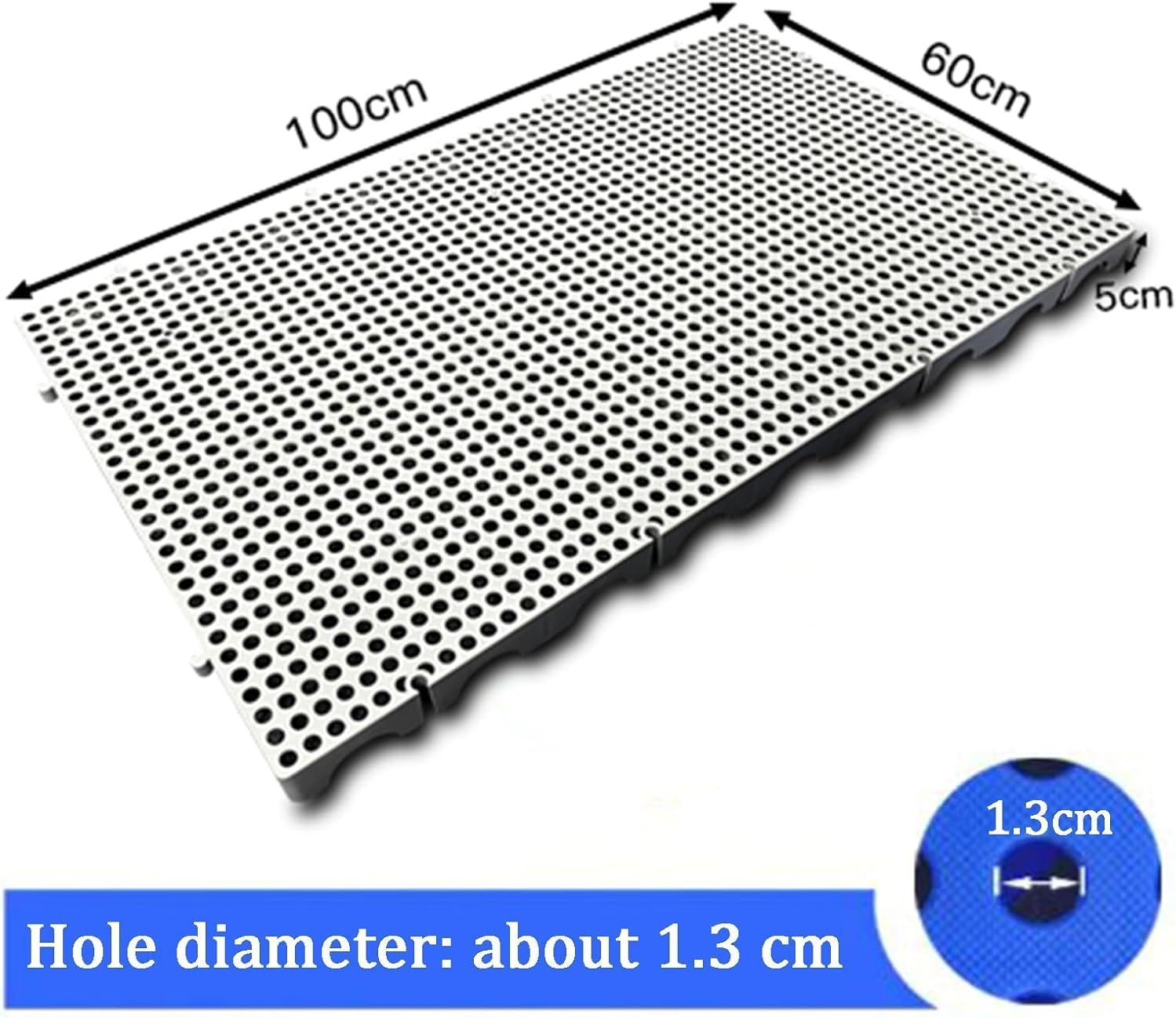 LNNW Plastic Pallet, Outdoor Waterproof Breathable Mesh Matting, Breathable Mesh Pallet, Garden, Garage Storage Matting Floor Pallets for Garage Supermarket Basement(Gray-1 Pack)