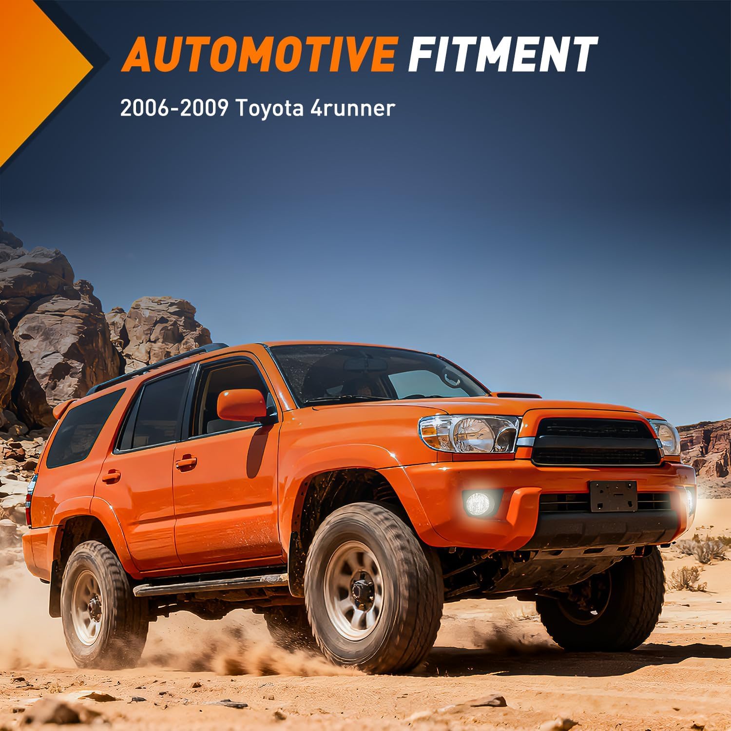 Nilight Fog Lights Assembly Compatible with 2006 2007 2008 2009 Toyota 4runner Left Driver and Right Passenger Side Clear Lens w/9006 12V 51W Bulbs