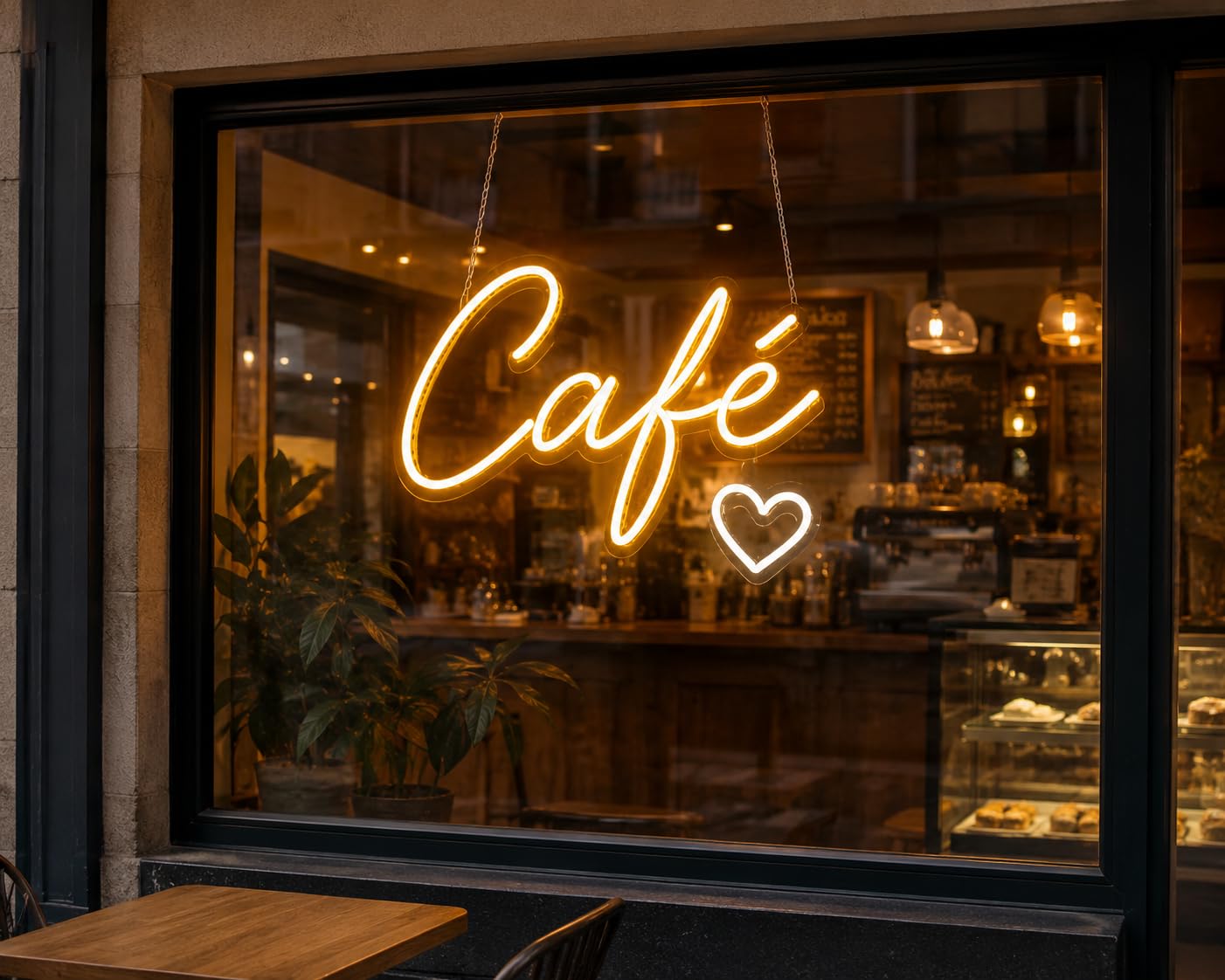 Letrero CARTE. Café LED NEON brillante Escaparate, Decoración de Pared en Metacrilato transparente, Luz Brillante, aproximadamente 40 cm alimentación 12v