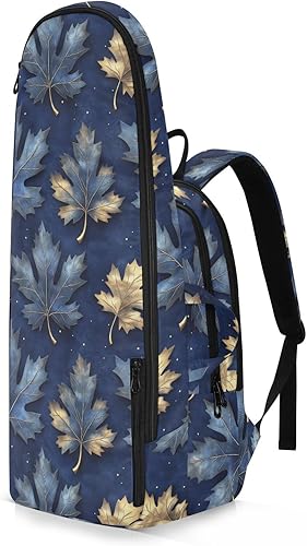 Miniatura 2 de Tennis Badminton Backpack Cute Sturdy Blue Gold Retro Luxury Maple Leaf 3 Rackets Badminton Racket Bag for Women Men bolso para raqueta de
