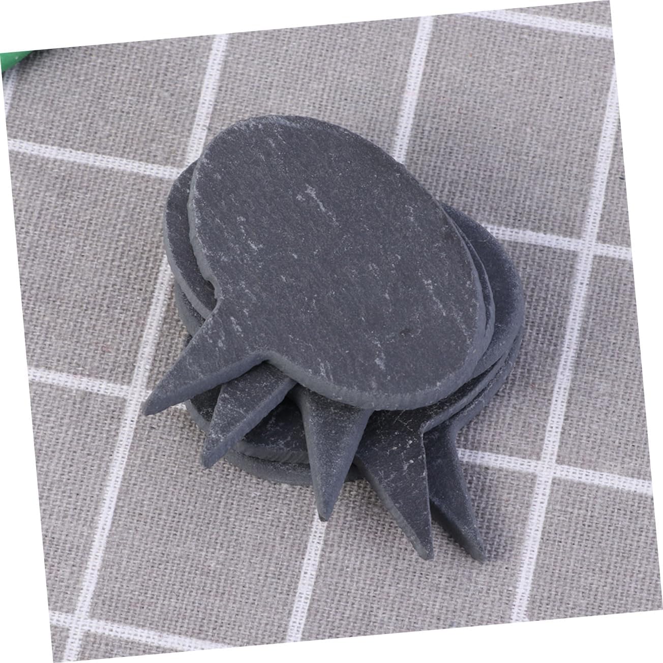 Slate Plant Labels 10pcs Oval Black Reusable Markers for Gardening