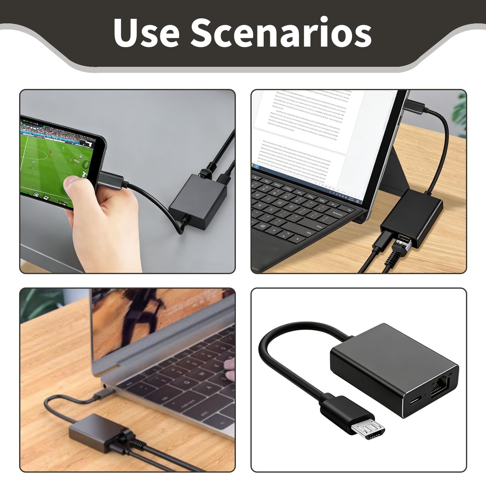 Adaptateur Ethernet pour Fire TV Stick, RJ45 Micro USB, Compatible Chromecast Google Home