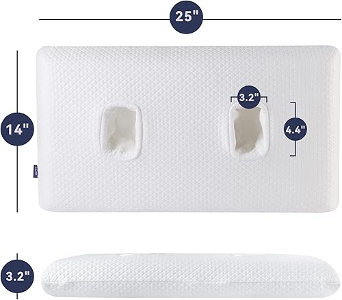 Miniatura 6 de Cilare Almohada de oído con agujero para dormir de lado, almohada de espuma viscoelástica para aliviar el dolor de oído, protección para