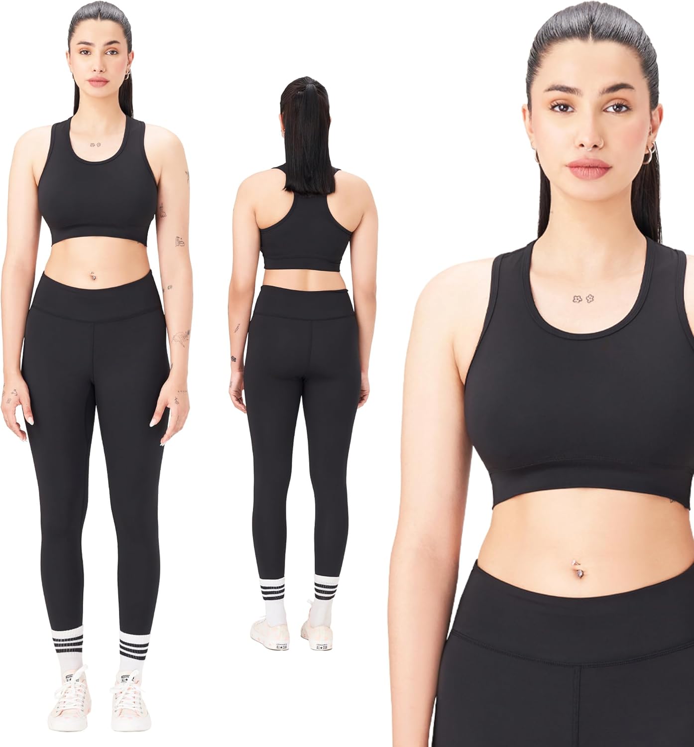 2 piece workout sets for women - High Waisted Leggings & Sports Bra Womens 2 piece workout set for Yoga, Gym