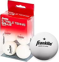 Franklin Sports 38mm Ping Pong Balls - Official Size & Weight Table Tennis Balls, 1-Star Pro Quality, Durable 6-Pack White
