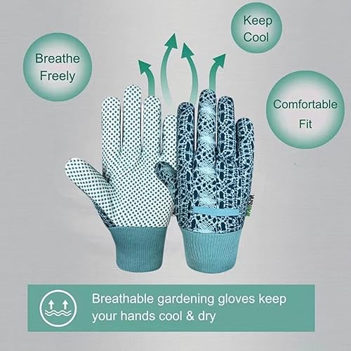 Miniatura 120 de Guantes de jardinería a prueba de espinas y pinchazos, con agarre, guantes de jardinería para mujeres, guantes de trabajo de cuero, regalos Guantes