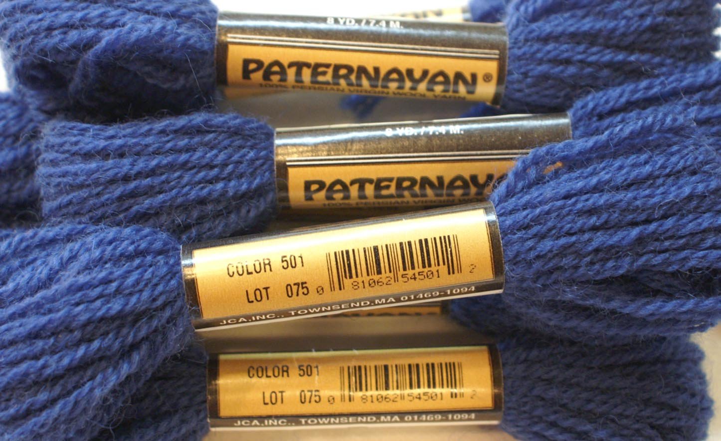 Paternayan Needlepoint 3-ply Wool Yarn-Color-501-FEDERAL Blue-Mini-2 skeins-or pre Cut Equivalent in This Listing
