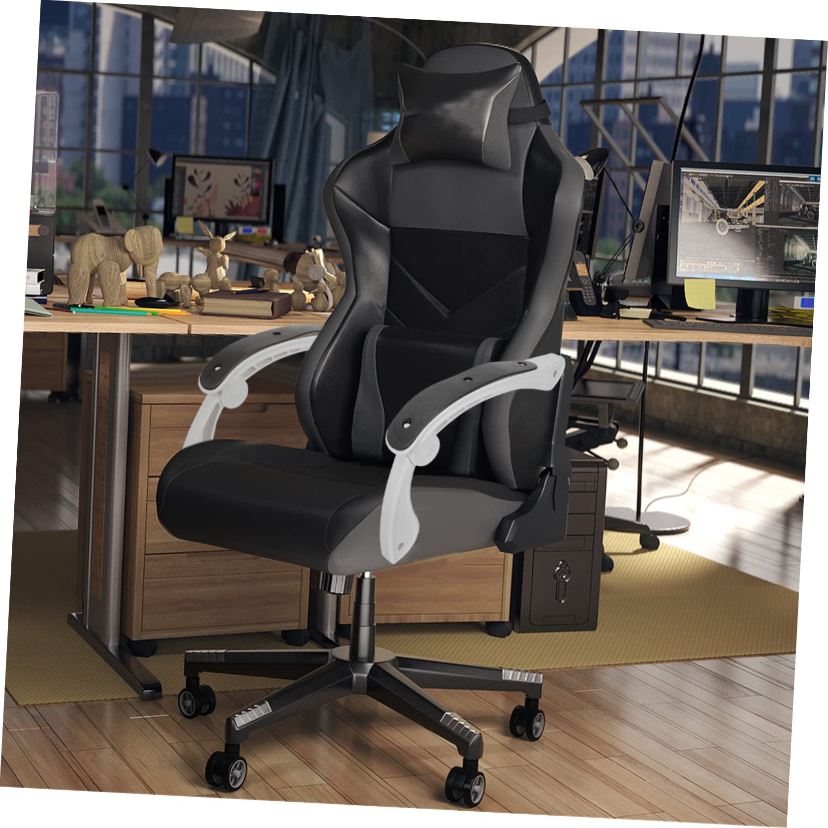 2 Piezas cadeira ergonomica Ergonomic Chair sillas escritori telescópico Cubierta del reposabrazos Silla de Componente Oficina Silla de Juego el plastico
