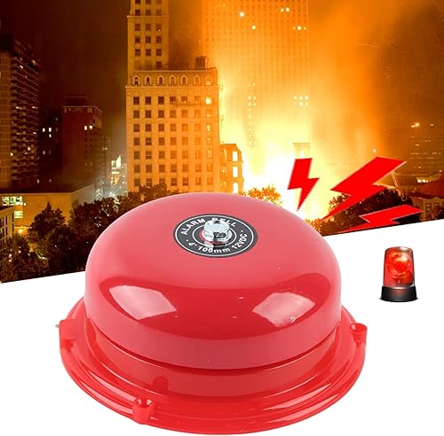 Miniatura 2 de Campana de alarma, 4 pulgadas 100 db Tipo de huelga interna Campana de alarma, detectores de humo de campana eléctrica, control de metal, para