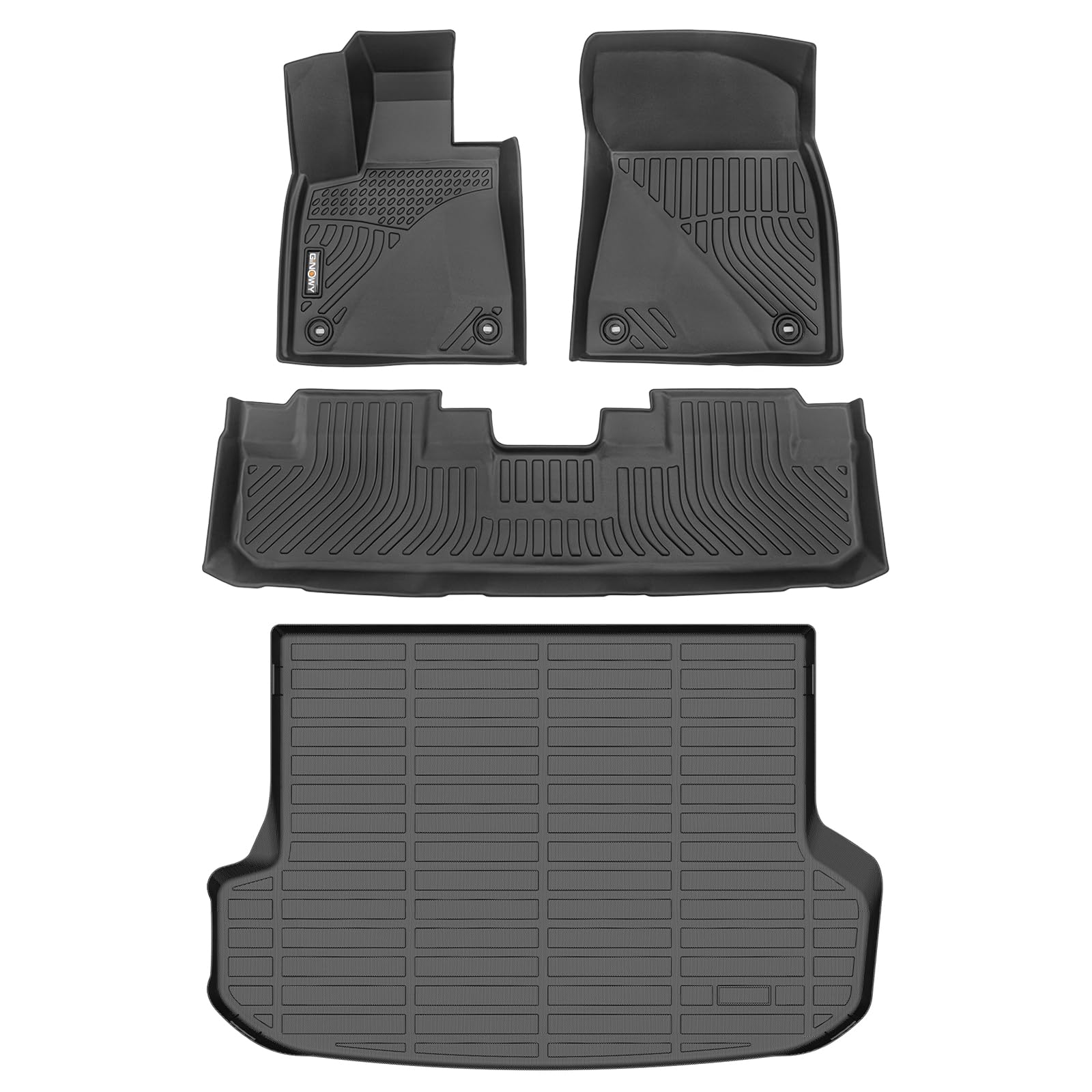 ginowy-floor mats & cargo line for 2016-2022 rx rx350/ rx450h (not for rxl), all weather car mats rx cargo trunk mat, waterproof tpe rubber liners durable mats 3d laser