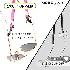 SIGONNA Eye Glasses String Holder Strap - Eyeglass Straps Cords for Men Women - Eyeglass Holders Around Neck - Sunglasses String Chain Lanyard Retainer - 4 Pcs Orange Pink