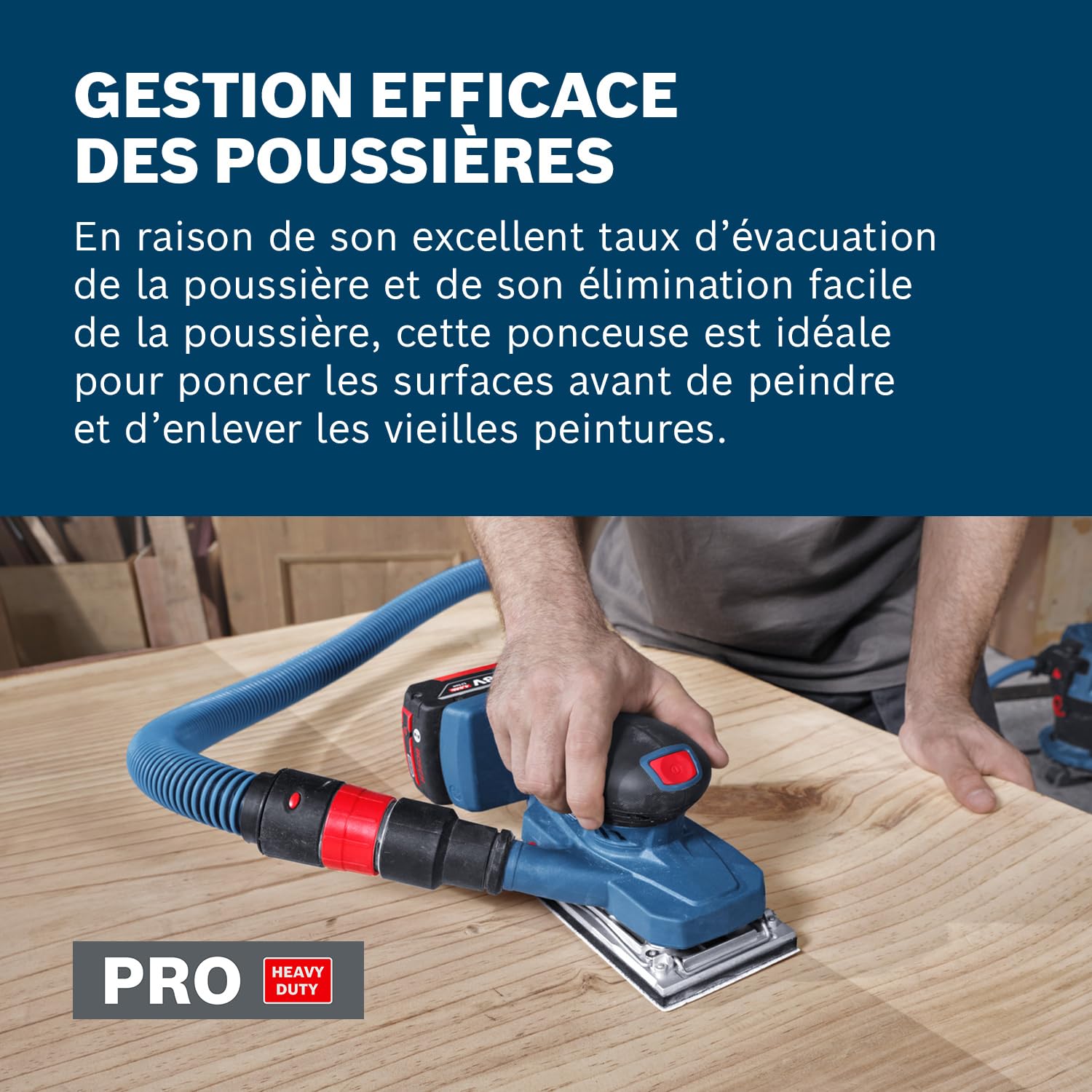 Bosch PRO 18V System Ponceuse vibrante sans-fil GSS18V-18 (avec sac à poussières, feuille abrasive)