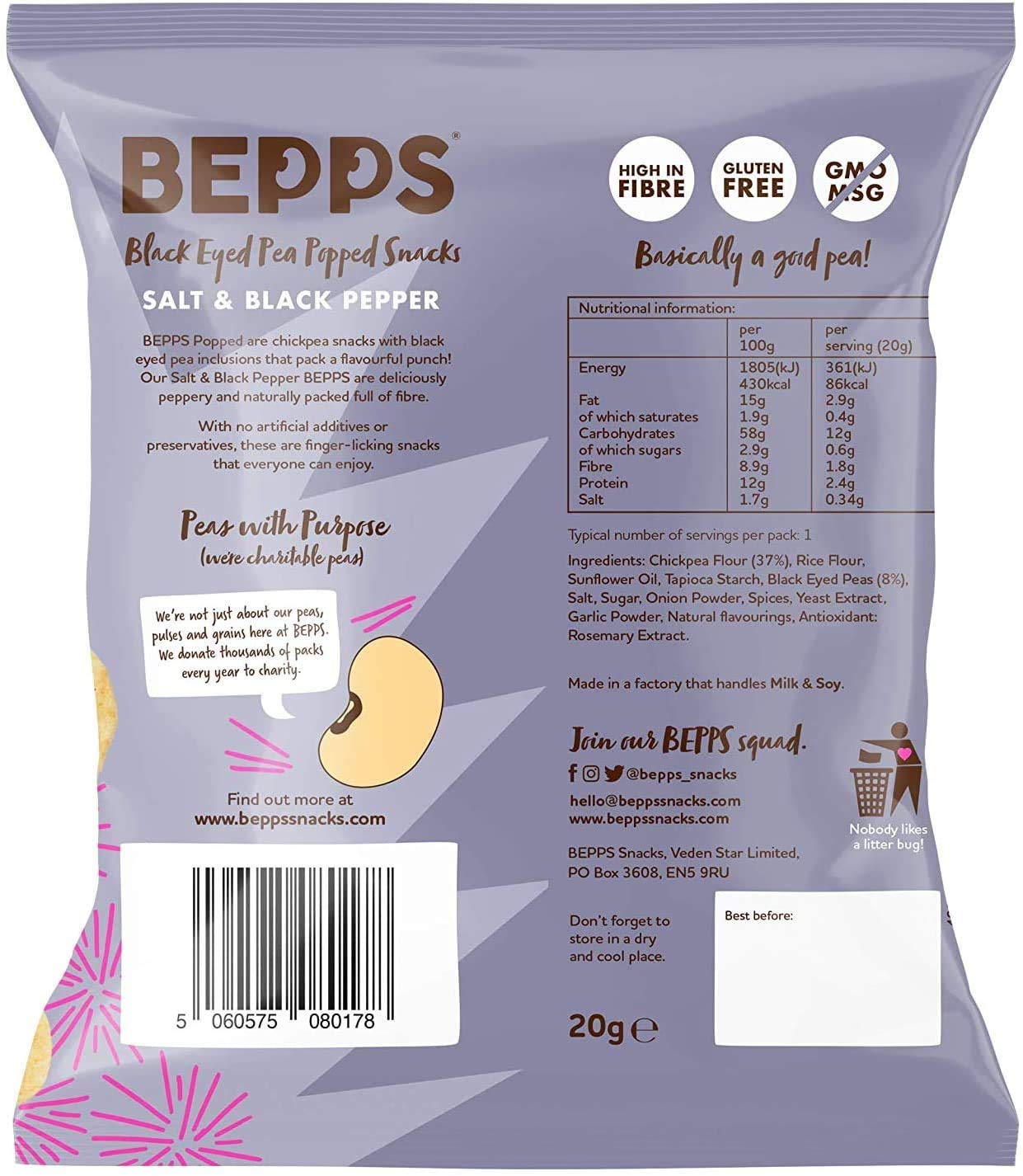 BEPPS Healthy Snacks Low Calorie Crisps Vegan & Gluten Free Taster
