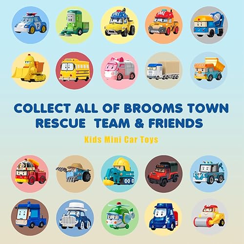 Miniatura 51 de Robocar Poli, Poke - Autos de juguete de metal, excavadora, vehículos de construcción, camión de juguete, regalos de cumpleaños para niños y niñas