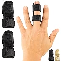 Vista 1 de Férula Vive para dedos (paquete de 2) - Enderezador universal de dedos - Férulas para dedos rotos y de dedo gatillo - Soporte de dedo para dolor