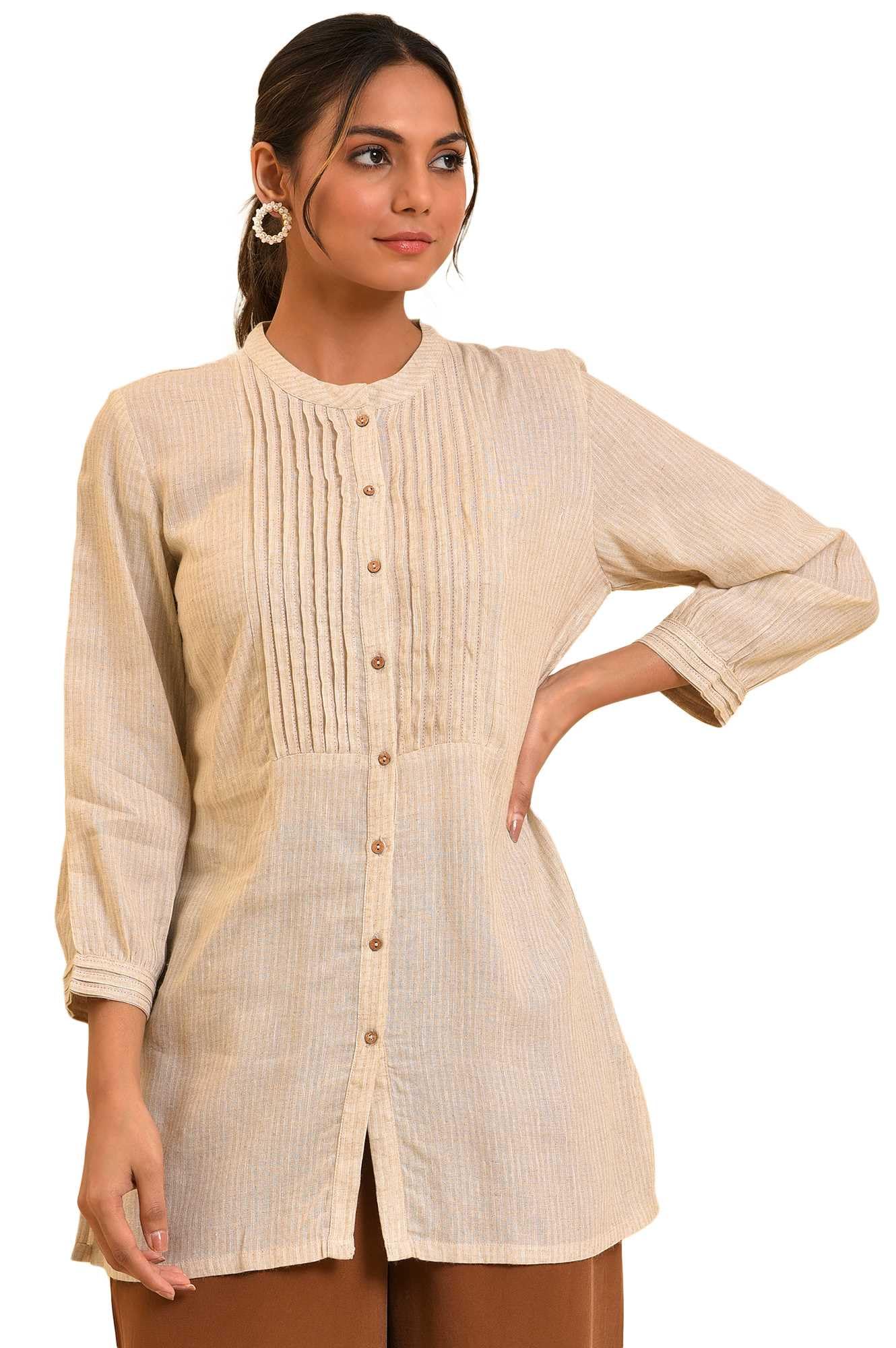 Women's Cotton Solid Regular Fit Top-image-15