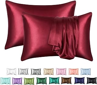 red satin pillows