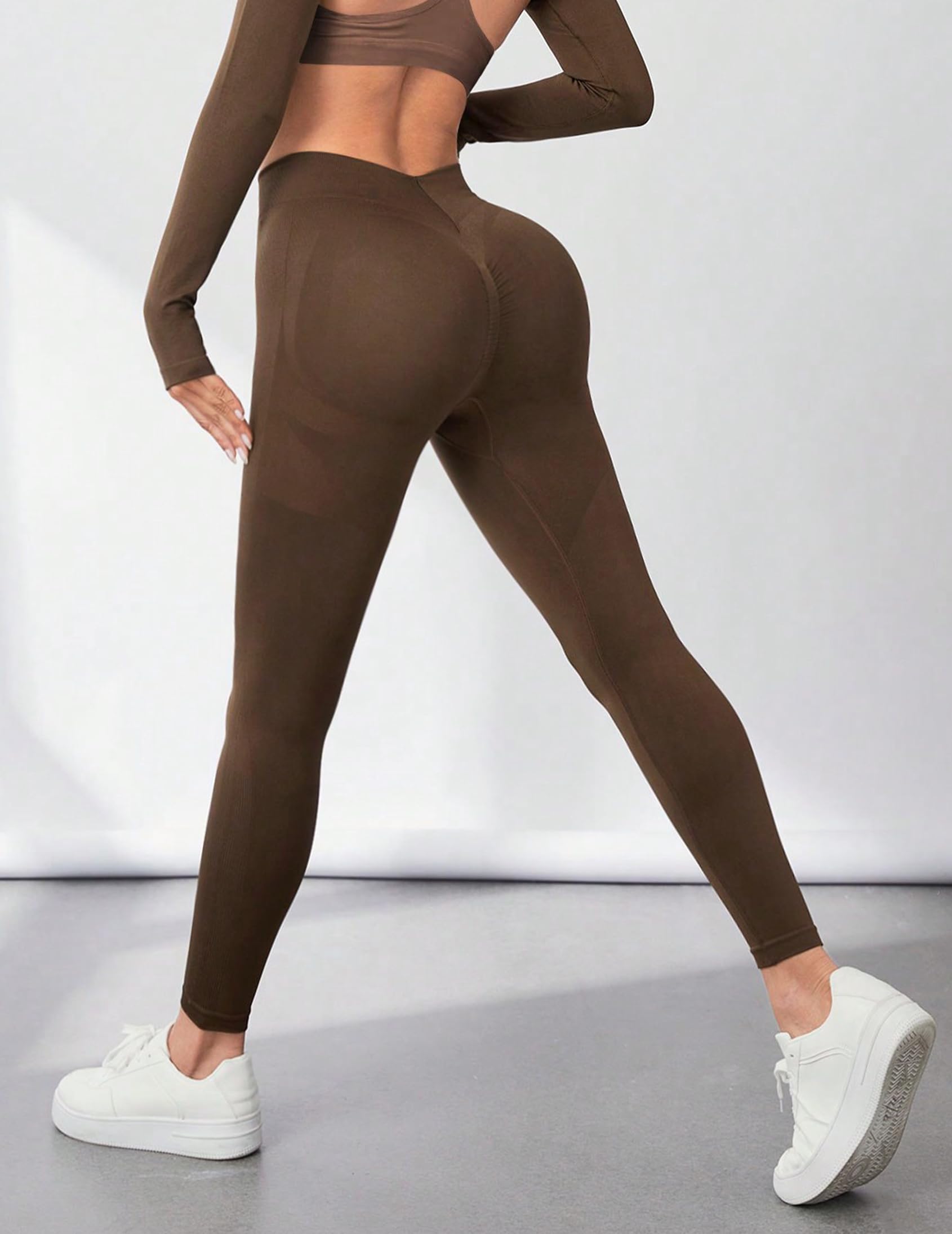 Womens High Waist Seamless Leggings Compression Yoga Pants for Gym Running and Daily Wear