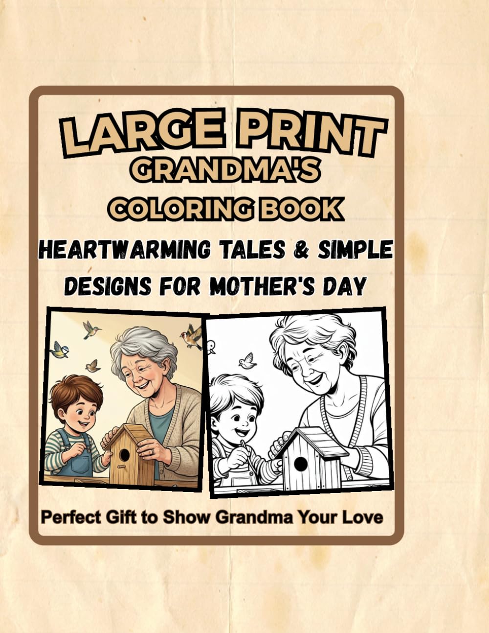 LARGE PRINT GRANDMA'S COLORING BOOK: HEARTWARMING TALES & SIMPLE DESIGNS FOR MOTHER'S DAY