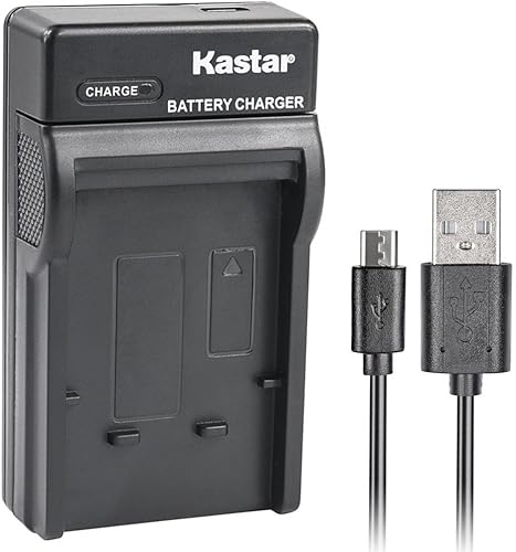 Kastar Cargador USB delgado para Pentax D-Li50 Konica Minolta NP-400 Samsung SLB-1647 Sigma BP-21 y Pentax K10 K10D K20 K20D Minolta A-5 A-7 Dimage
