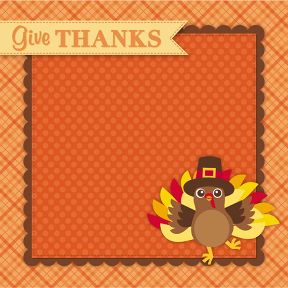 Modèle 3D à motif Thanksgiving Darice 12x30,5 cm pour scrapbooking