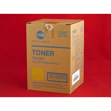 Amazon Com Konica Tn310y Amarillo Copier Toner 11500 Produccion De Papel 4053 501 Trabaja Para Bizhub 350 Bizhub C350 Bizhub C351 Bizhub C450 Office Products