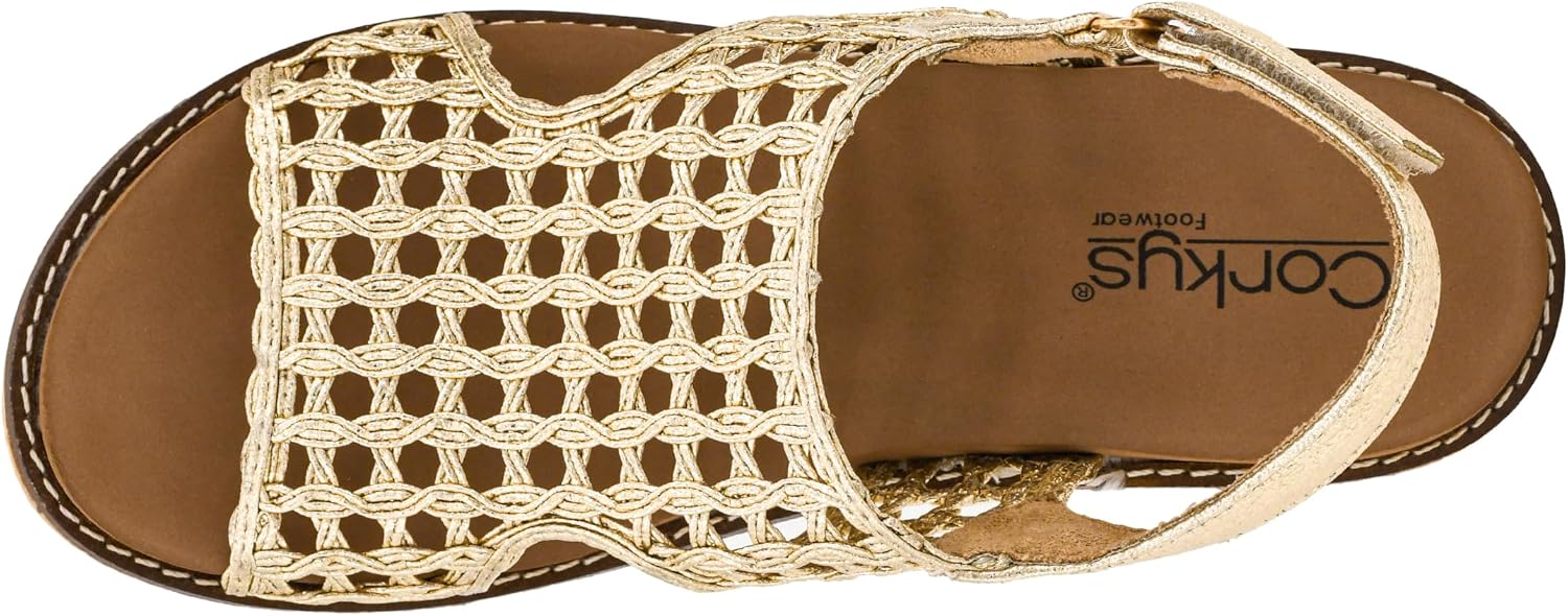 Corkys Footwear Womens Carley Wedges, Featuring Corkys EVA Foam Cushioned Insoles, A 2.5 Inch Heel, Lightweight For All Day Wear, And Hook And Loop Closure