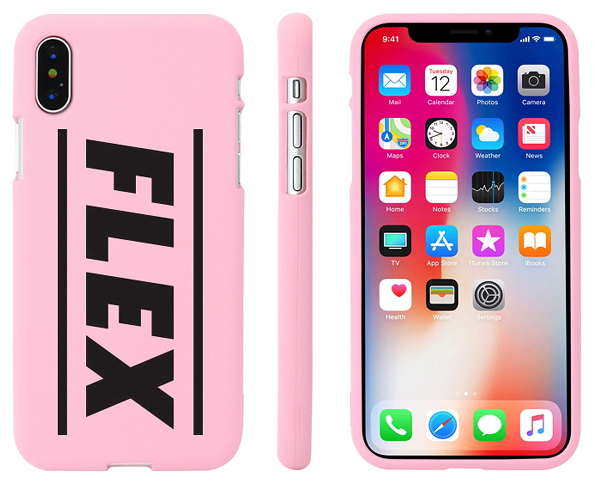 Amazon.co.jp: 可愛い Simple Black Lettering Flex シンプル ブラック