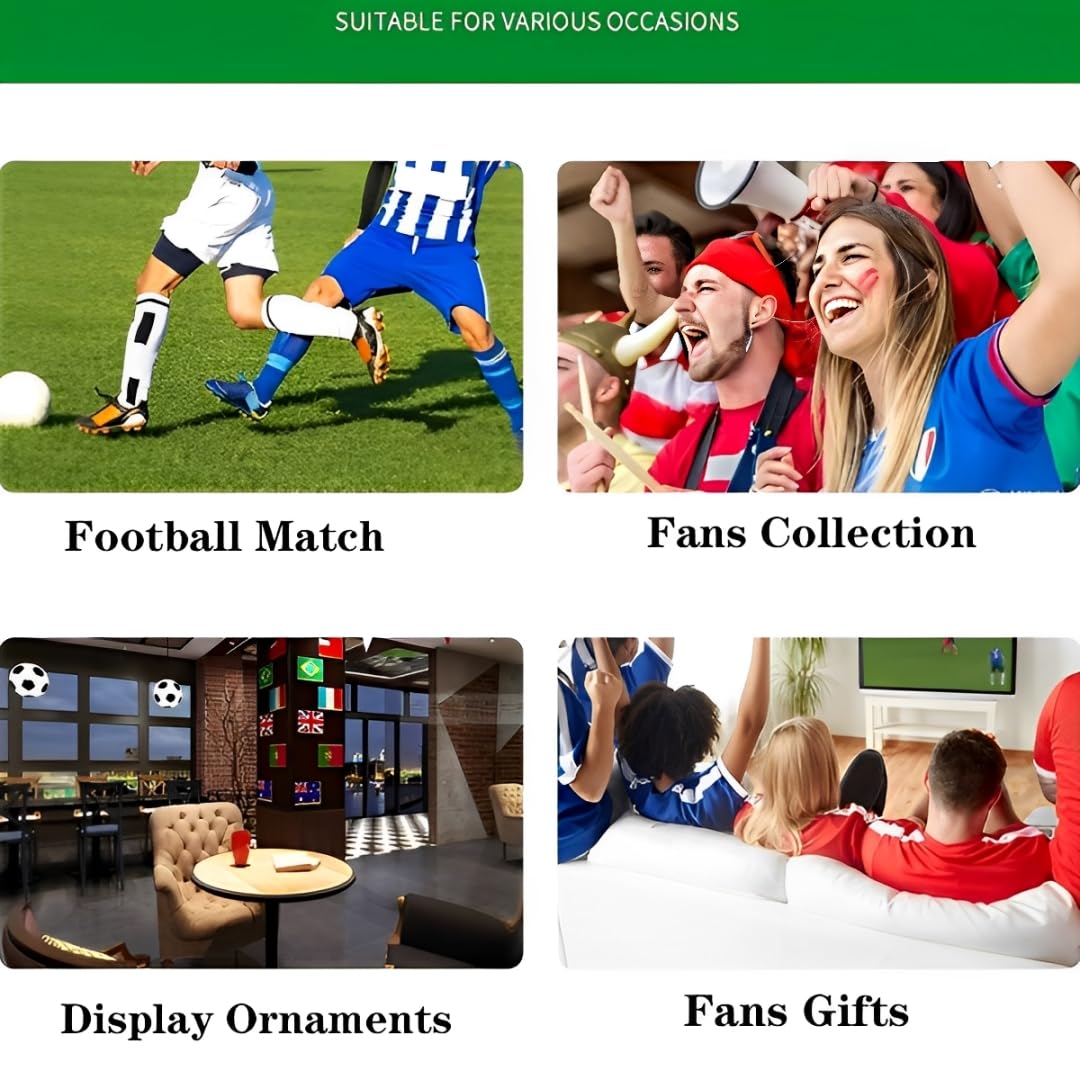 Replica del Trofeo dei Campioni della Coppa Europa in Resina Trofeo di Calcio di qualità Ideale Come Souvenir per Tifosi Perfetto per Casa Ufficio Club O Decorazioni A Tema E Collezioni,26cm