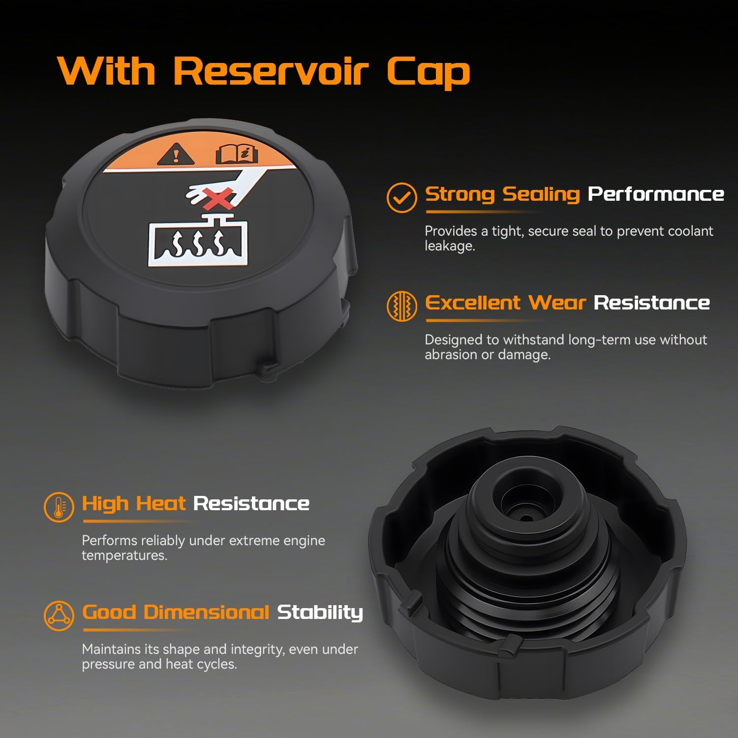 Engine Coolant Reservoir Expansion Tank w/Cap Compatible with Hyundai Tucson 2016-2021 1.6L 2.0L, Replace # 25431D3600;HY3014120