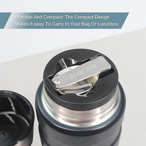 Miniatura 5 de Cuchara de repuesto y tenedores de cena compatibles con termo de comida de 16 onzas (1 cuchara, 1 tenedor de cena)