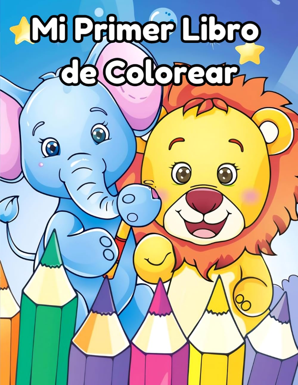 Mi Primer Libro de Colorear: 60 animales fáciles con líneas gruesas para bebés y niños de 1 a 4 años | Cuaderno infantil para pintar, garabatear y aprender vocabulario