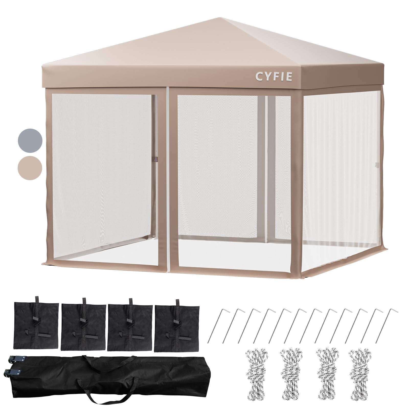 Amazon | CYFIE タープテント 3m×3m(強化型!) 蚊帳テント【2025年