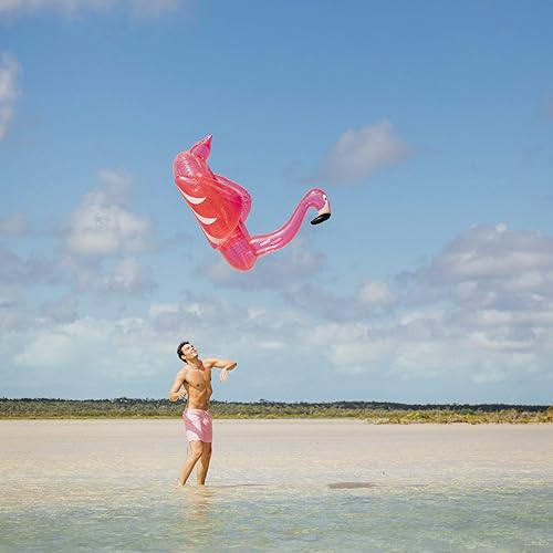 Miniatura 3 de Funboy FLA-C - Flotador inflable y gigante con forma de flamenco y con brillantina, para fiestas de verano en la piscina y entretenimiento, tamaño