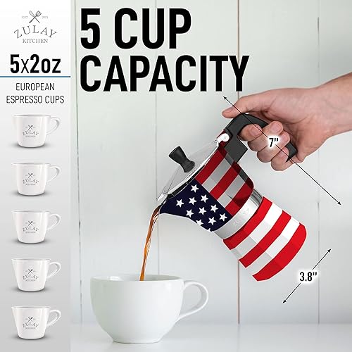 Miniatura 3 de Zulay - Olla clásica de 6 tazas de café expreso, cafetera de café expreso para café expreso fuerte de gran sabor, hace un café delicioso, fácil de