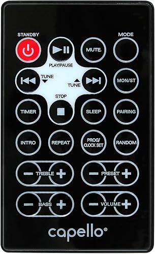 Miniatura 4 de Capello Juega todo Bluetooth Inalámbrico Hogar Altavoz Estéreo CD/FM Negro CI302