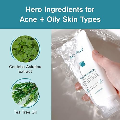 Miniatura 3 de ] Gel limpiador facial AC-Pixel | Limpiador de refinación de poros | Piel sensible y grasa | Lavado facial coreano para arrugas | Limpiador facial