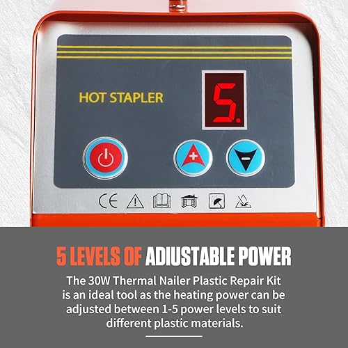 Miniatura 10 de BELEY - Kit de soldador de plástico con grapadora en caliente ajustable de 25 W, 65 W, 100 W, máquina de soldadura de reparación de plástico,