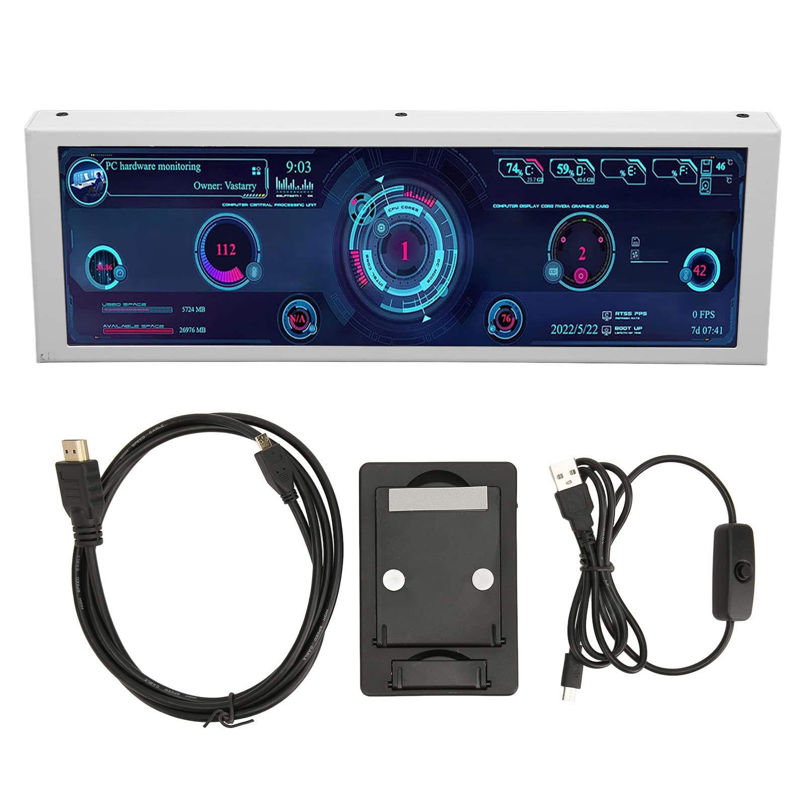 Monitor di temperatura, monitor di CPU, RAM e GPU, protezione oculare, supporto, per impiegati in ufficio, studenti, professionisti IT, gamer e tutti gli utenti di PC