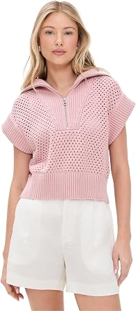 Varley Womens Mila Half Zip Knit Sweater