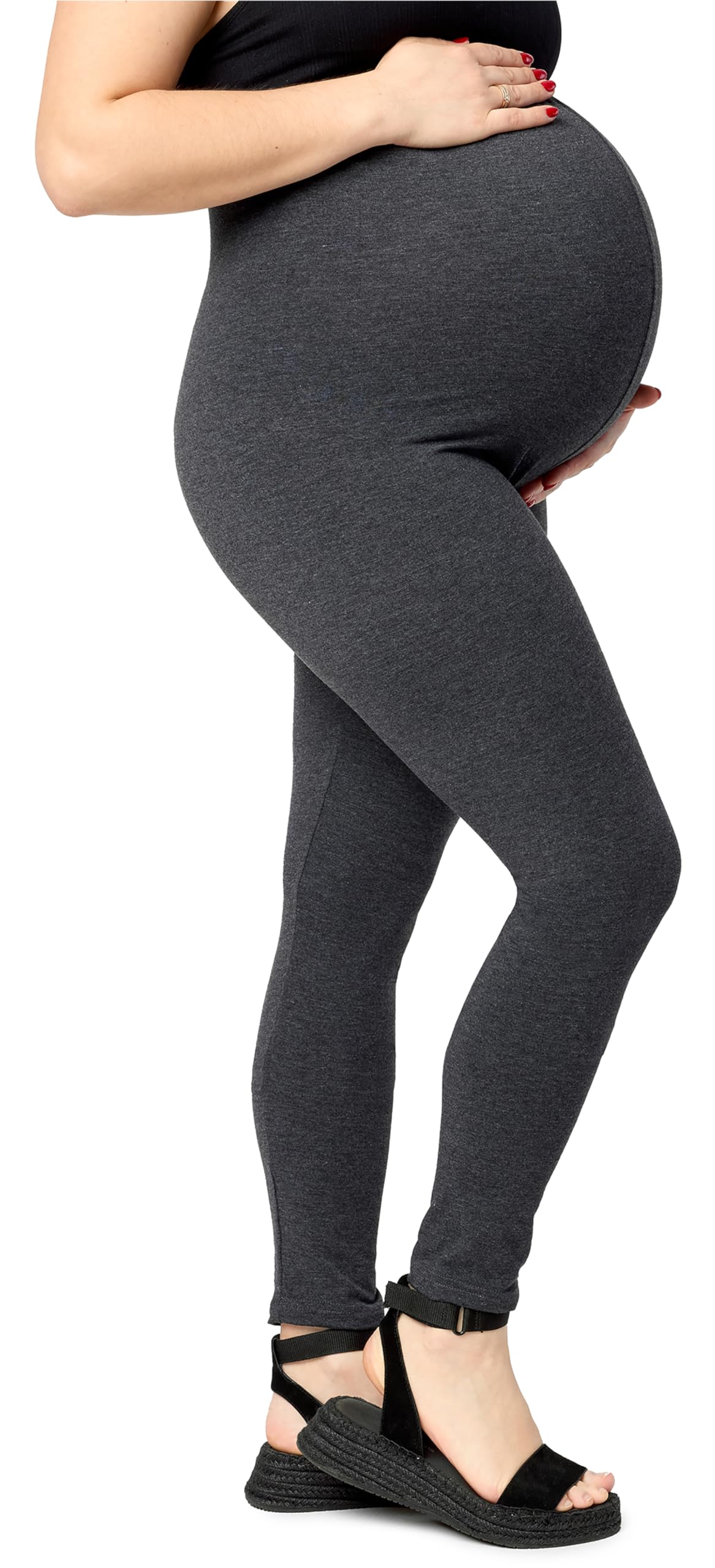 Merry Style Große Größen Lange Umstandsleggings aus Baumwolle Plus Size Leggings mit Weich Hoher Bund MS10-463