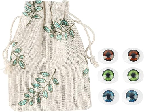 Miniatura 7 de Vollence 3 pares de 3 colores ovalados planos huecos de plástico con ojos de marioneta, oso artesanal, ojos, máscara, suministros de bricolaje para