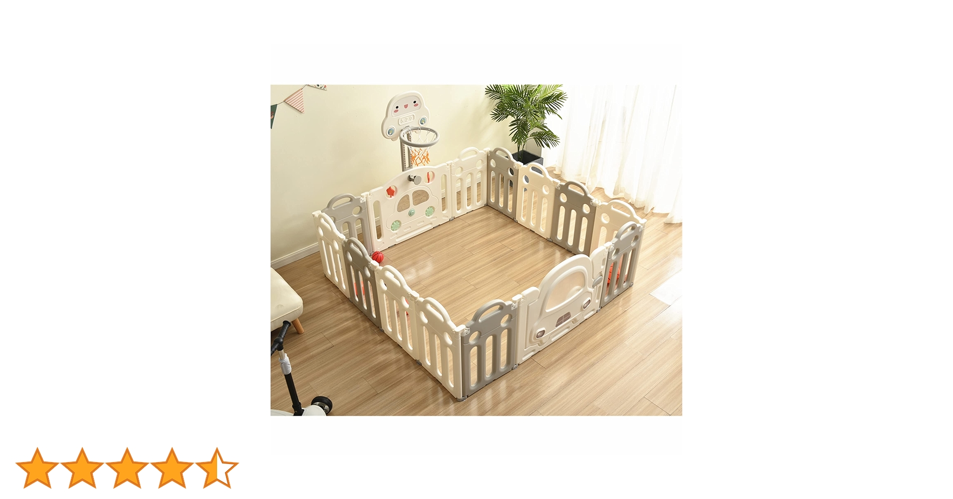 『美品』折りたたみ　ベビーベッド　ベビーサークル Amazon.co.jp: ベビーサークル 折りたたみ 14枚セット 3ヶ月～6