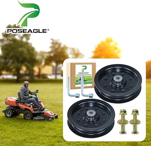 Vista 2 de Paquete de 2 poleas tensoras 756-04129b 4.25 Reemplaza Troy Bilt Polea 753-08171 Kit de polea tensora Cub Cadet 756-04129b Cub Cadet 756-04129 Polea
