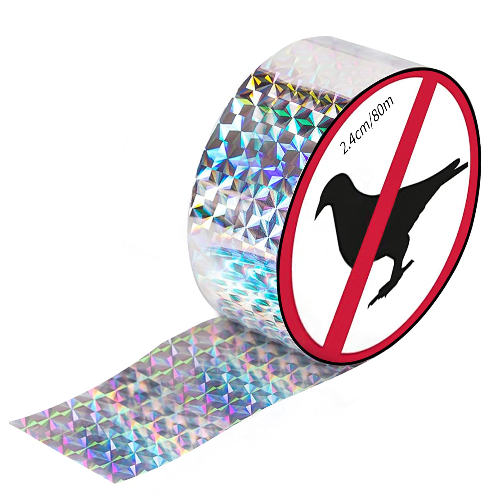 2 ROULEAUX RÉFLÉCHISSANT Anti-oiseaux Bande Oiseau Contrôle Réflecteur Jardin EUR 27,93